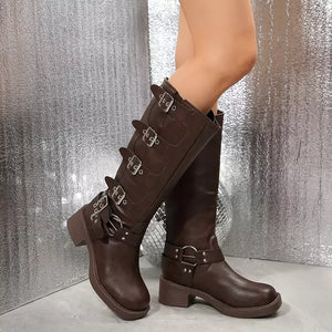 Bota Feminina Marrom Cano Longo 4