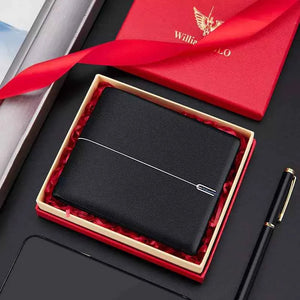 Carteira William Polo Em Couro Legítimo Bifold