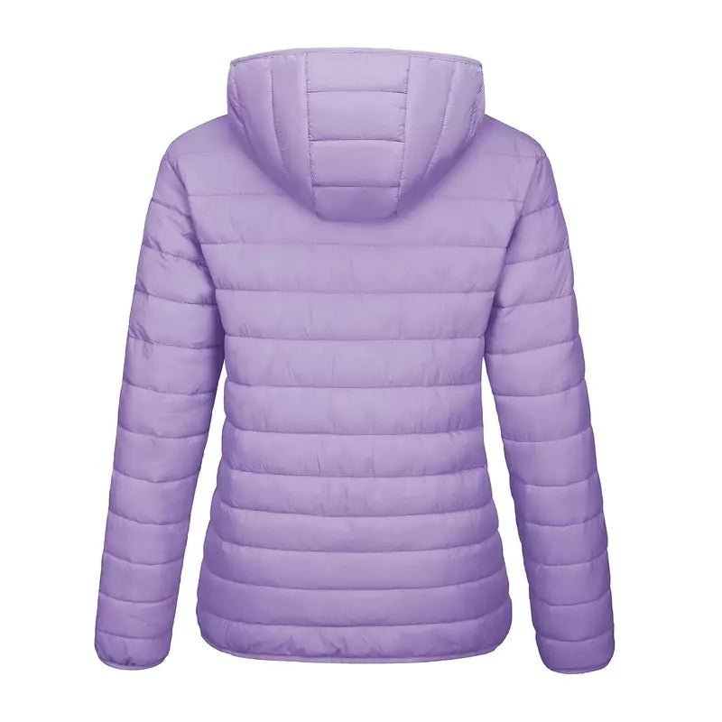 Jaqueta Puffer Feminina Com Capuz