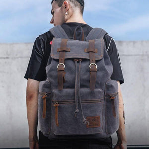 Mochila de Lona Masculina Vintage
