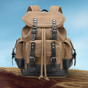 Mochila De Viagem Lona Encerada Ventura Khaki