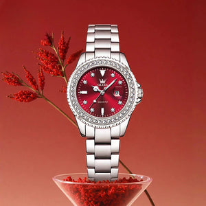 Relógio Feminino Quartz Lume Red
