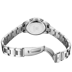 Relógio Feminino Olevs Quartzo Cronógrafo Rosa