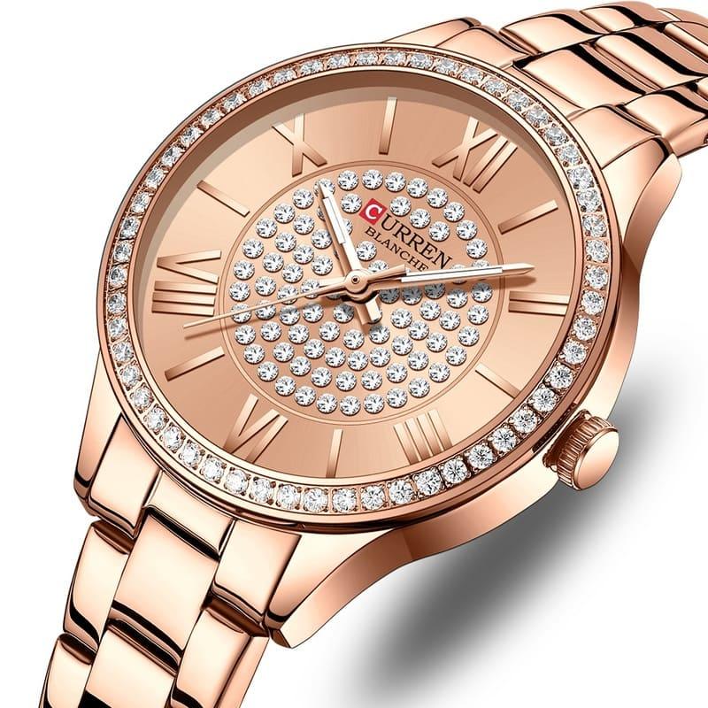 Relógio Feminino Quartzo Modelo Luxury Strass - Machimelo 1