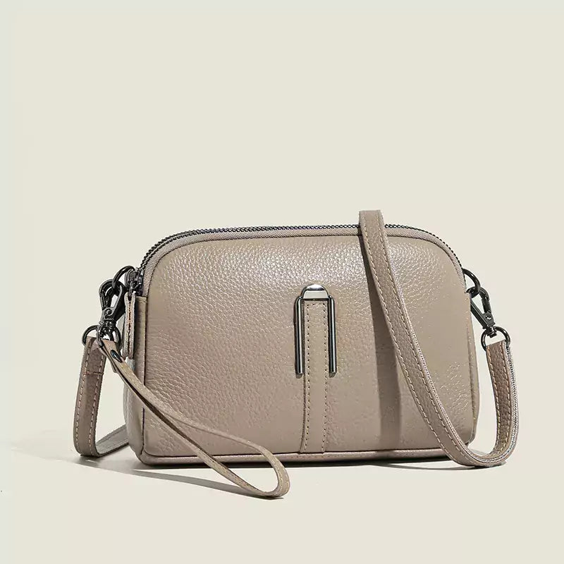 Bolsa Feminina De Couro Lídia Khaki
