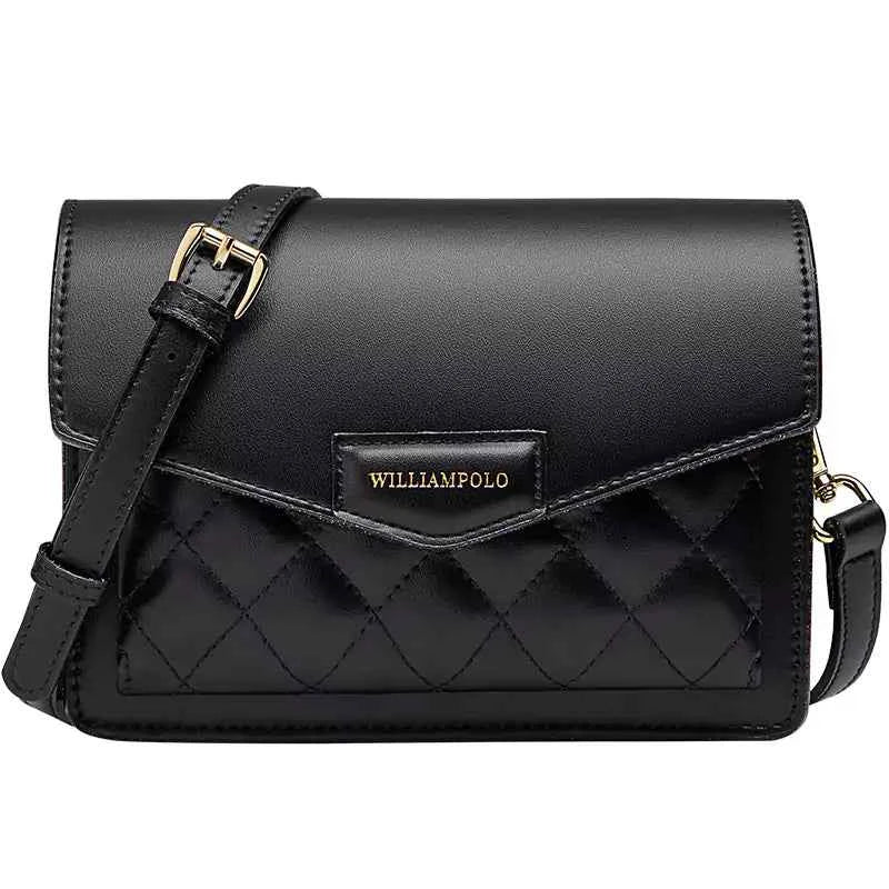 Bolsa Feminina William Polo Original Couro Legítimo Mini Flap