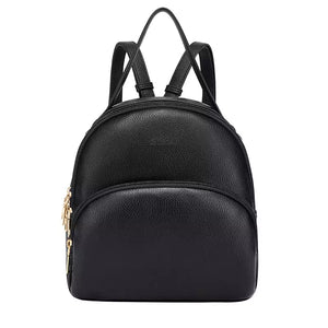 Bolsa Mochila Feminina de Couro Mia Preta