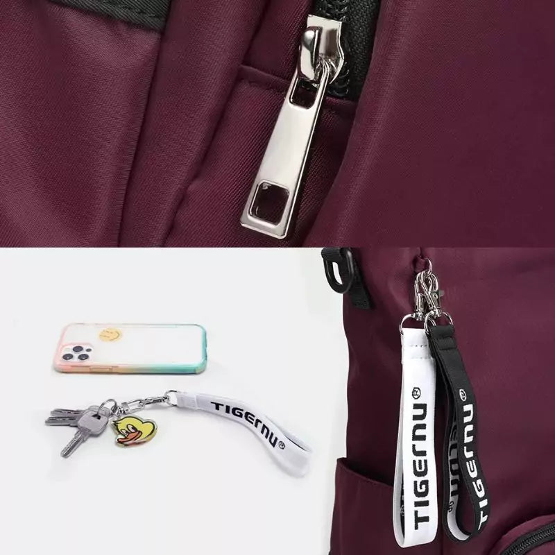 Bolsa Mochila Feminina Impermeável 3 Em 1 Tigernu