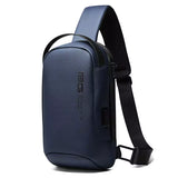 Bolsa Transversal Antifurto Com Porta USB Evo Azul