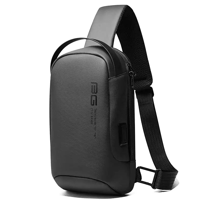 Bolsa Transversal Antifurto Com Porta USB Evo Cinza