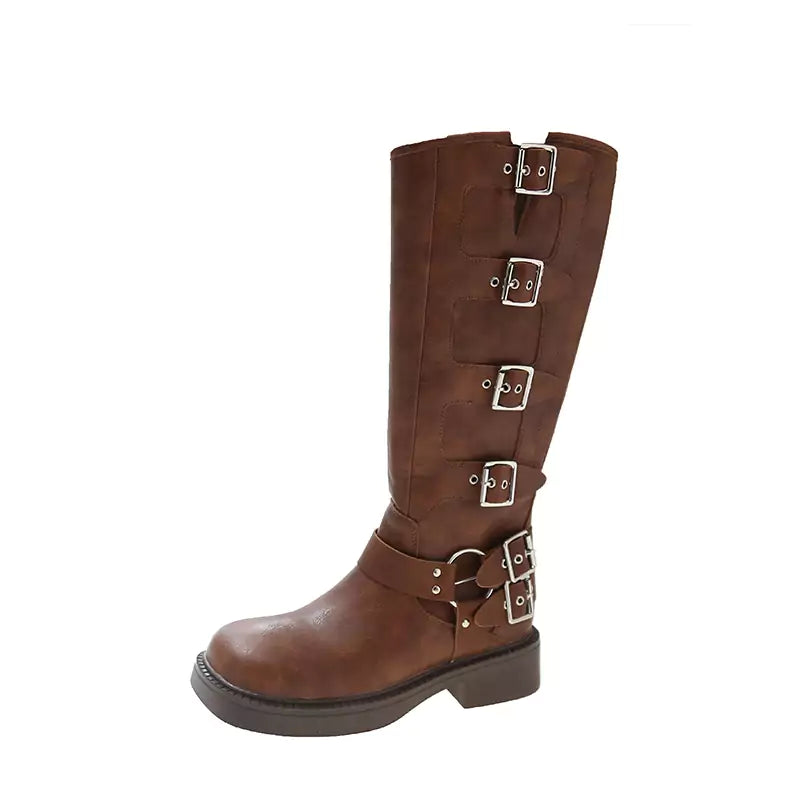 Bota Feminina Marrom Cano Longo 1