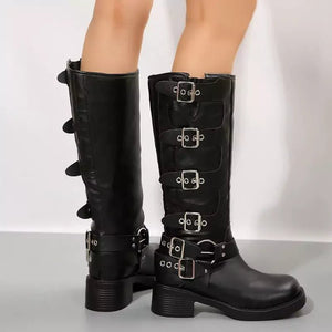 Bota Feminina Preta Cano Longo 4