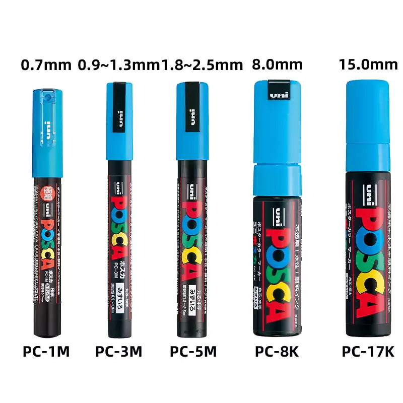 caneta-posca-kit-com-5-tamanhos-pc-1m-3m-5m-8k-17k-azul-claro