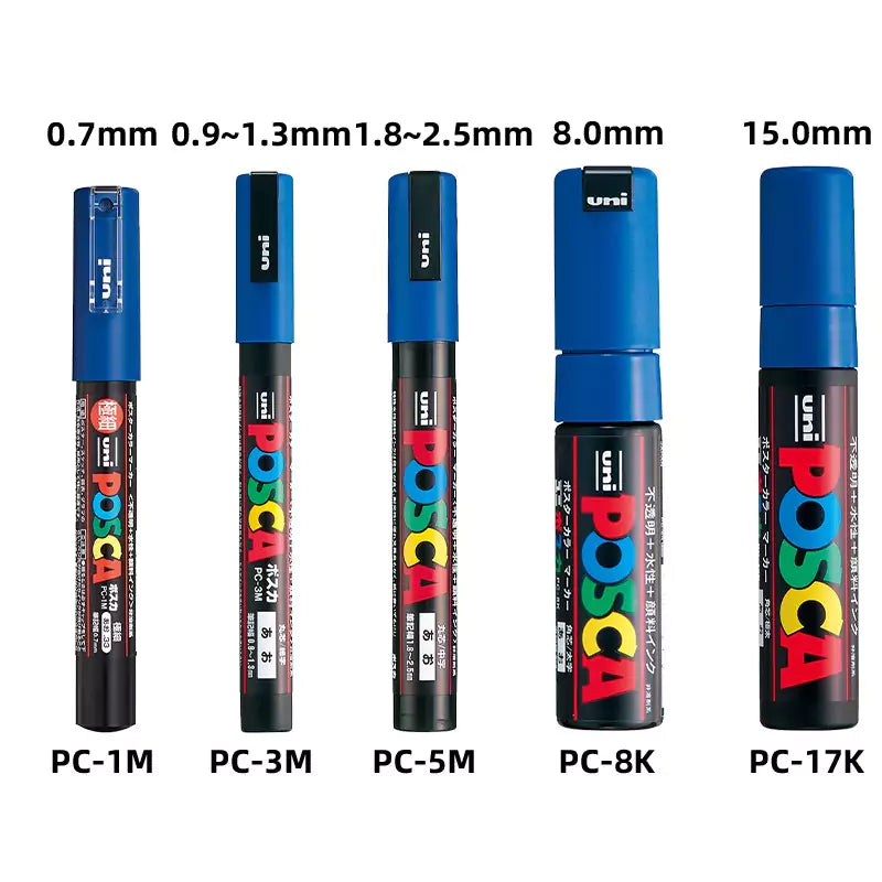 caneta-posca-kit-com-5-tamanhos-pc-1m-3m-5m-8k-17k-azul