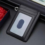 Carteira De Couro Slim Bison Denim