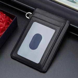 Carteira De Couro Slim Bison Denim