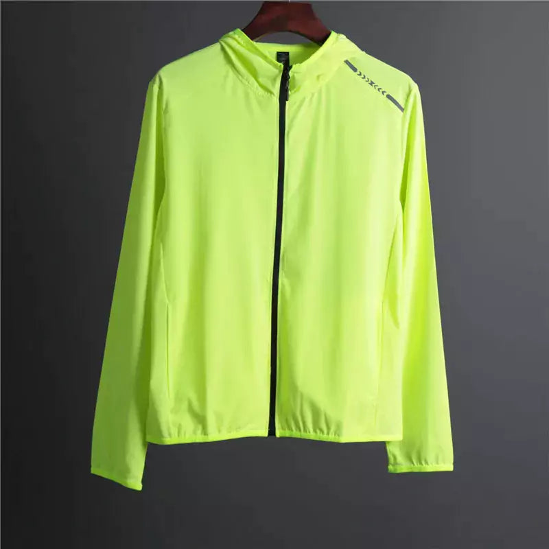 Jaqueta Corta Vento Slim Com Capuz Verde