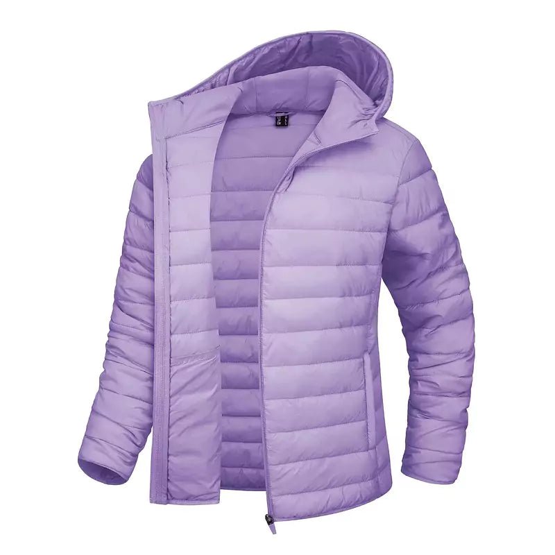 Jaqueta Puffer Feminina Com Capuz