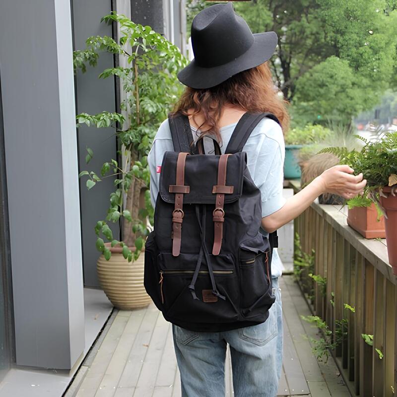 Mochila De Lona Vintage