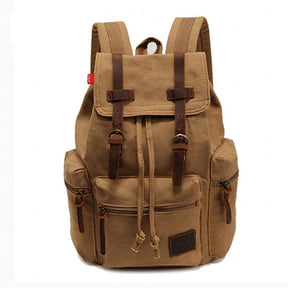 Mochila De Lona Vintage Caqui