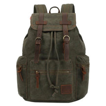 Mochila De Lona Vintage Verde