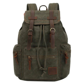 Mochila De Lona Vintage Verde