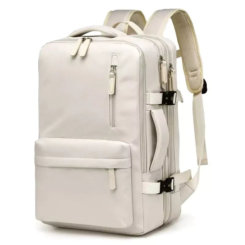 Mochila De Viagem Expansível Machimelo Bege, Mochila Para Notebook, Mochila Impermeável, Mochila Feminina, Mochila Masculina