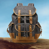 Mochila De Viagem Lona Encerada Ventura Cinza