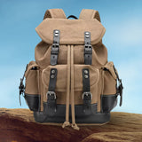Mochila De Viagem Lona Encerada Ventura Khaki
