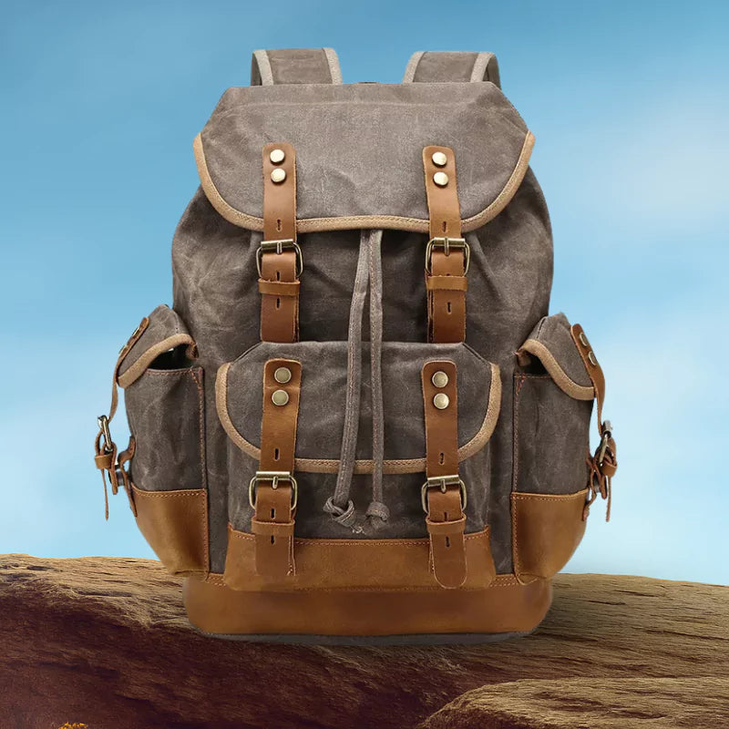 Mochila De Viagem Lona Encerada Ventura Verde Militar