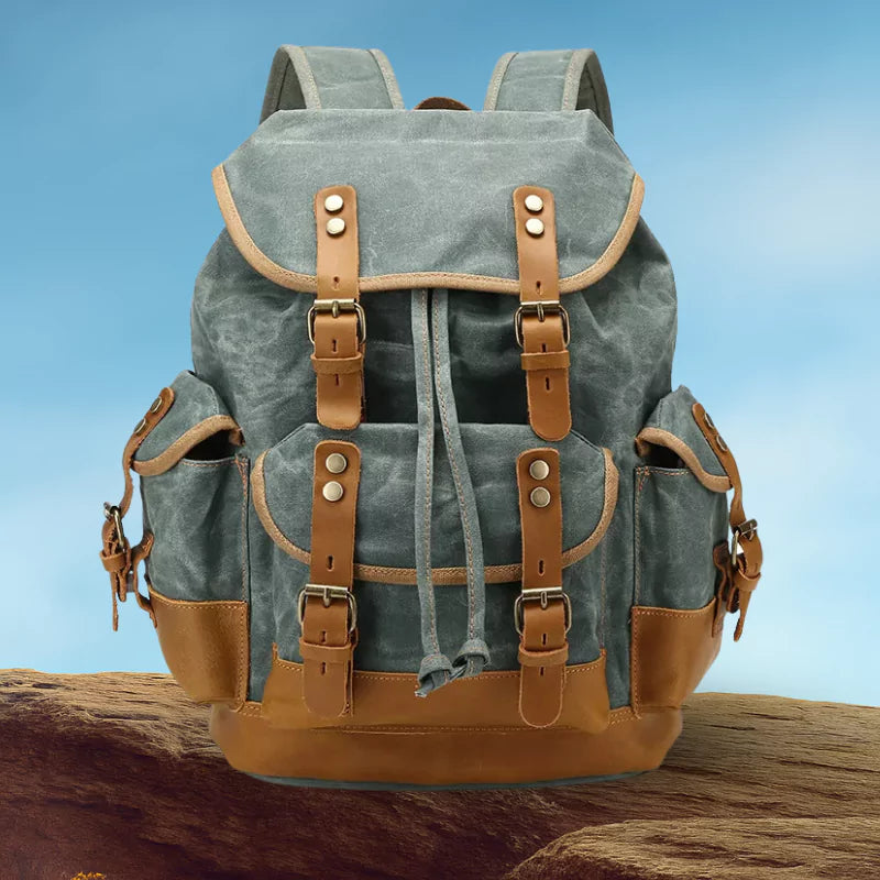 Mochila De Viagem Lona Encerada Ventura Verde