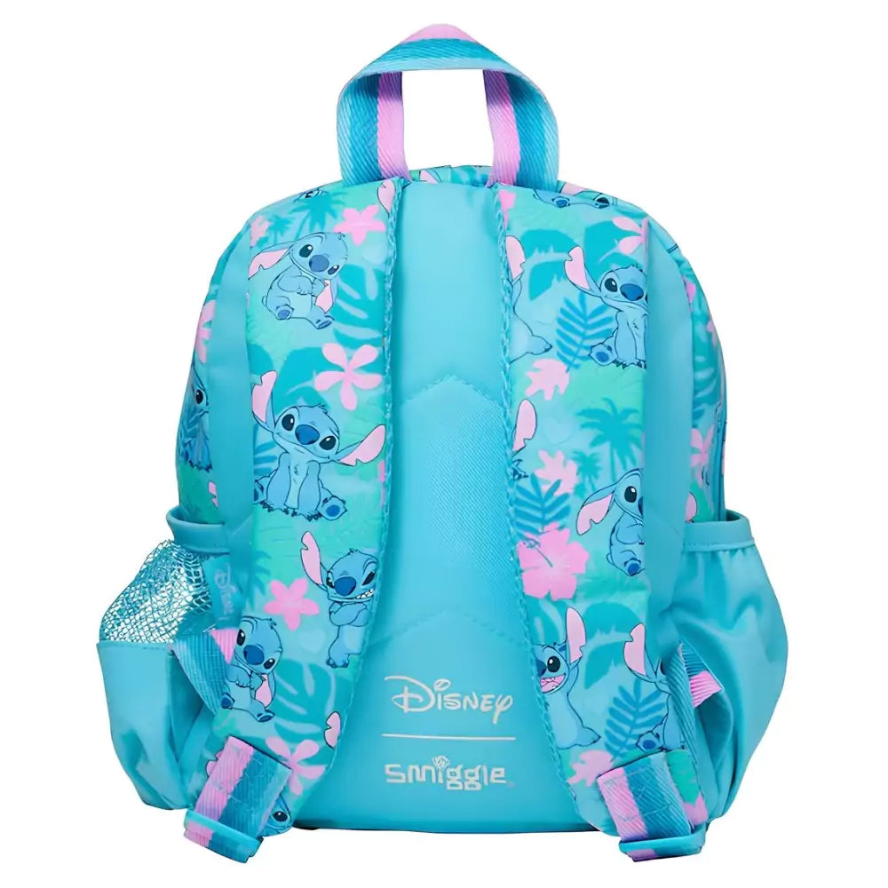 Mochila Stitch Com Pelúcia Removível Azul