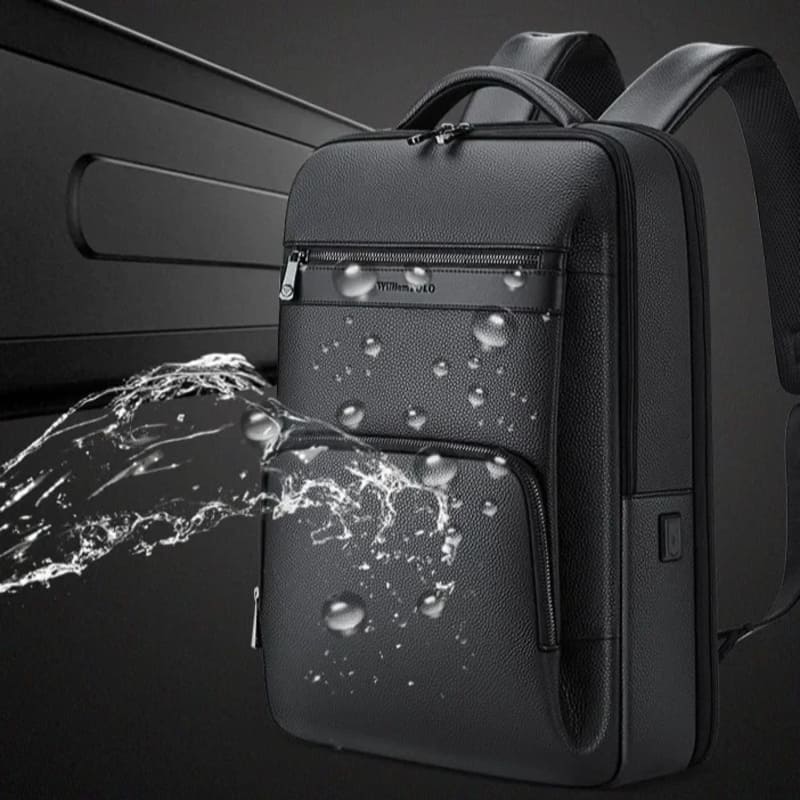 Mochila William Polo De Couro Para Notebook 15.6 Polegadas