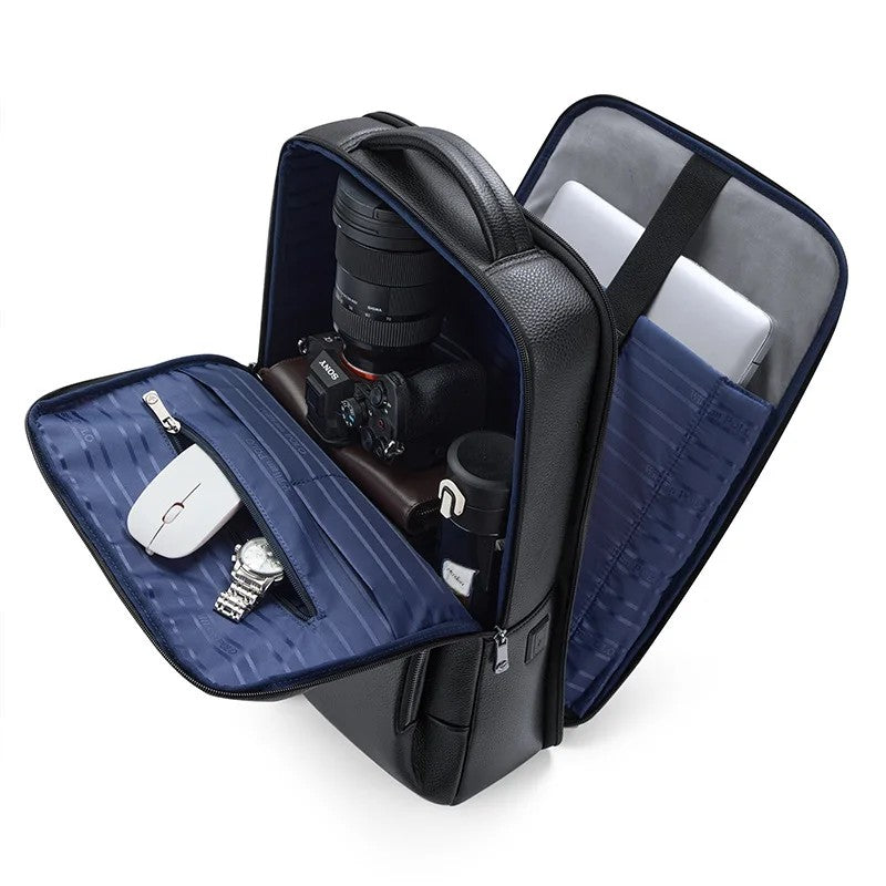 Mochila William Polo De Couro Para Notebook 15.6 Polegadas