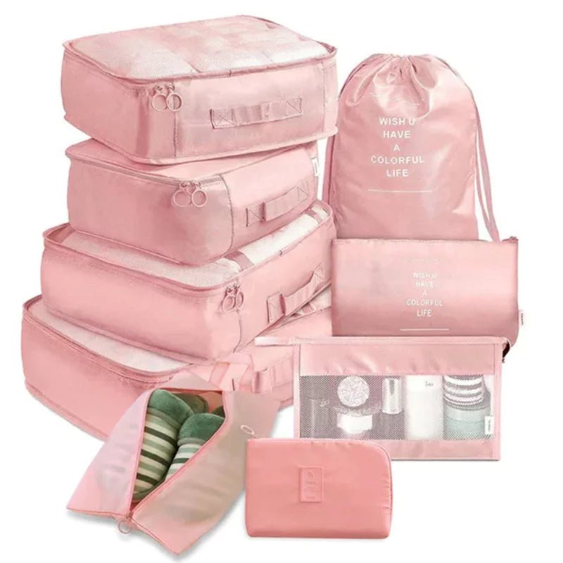 organizador-de-mala-de-viagem-travelease-9-pecas-rosa