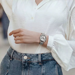 Relógio Feminino Prata Aurora