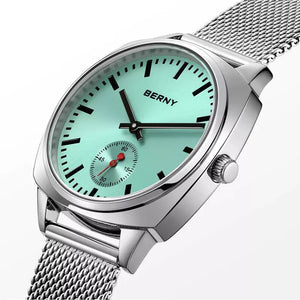 Relógio Feminino Prata Aurora Azul, Relógio de Pulso Feminino