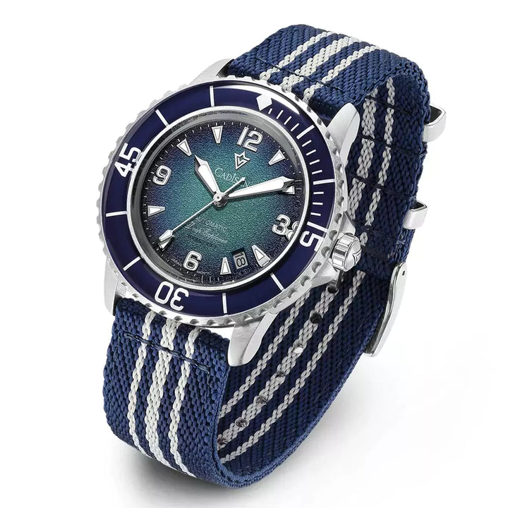Relógio Masculino Mecânico Automático Cadisen Explorer Azul