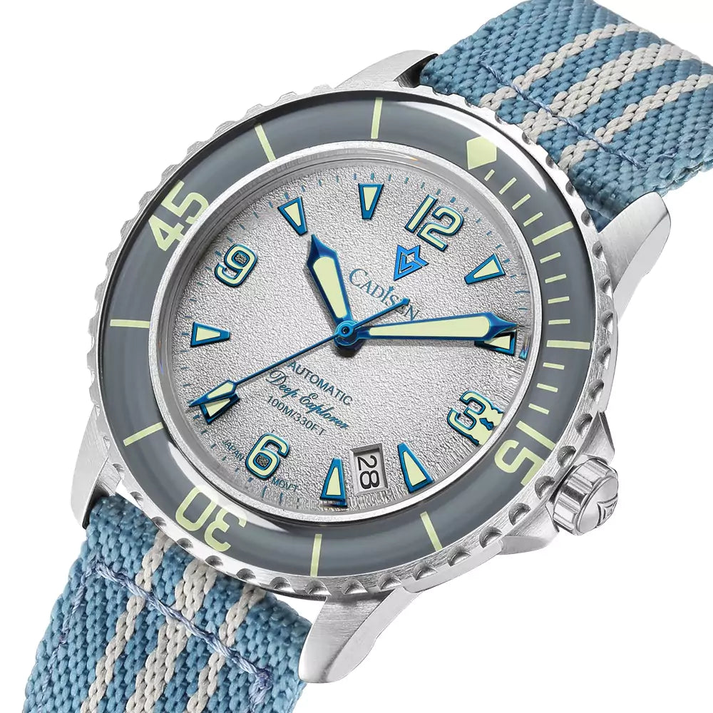 Relógio Masculino Mecânico Automático Cadisen Explorer Branco