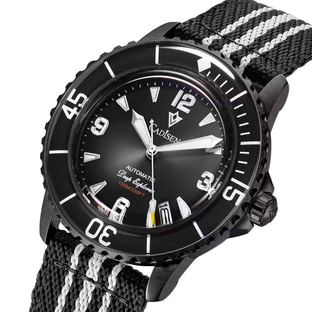 Relógio Masculino Mecânico Automático Cadisen Explorer Preto