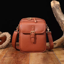 Shoulder Bag Feminina Dália Marrom, Bolsa Transversal Feminina, Bolsa de Ombro Feminina, Bolsa de Couro, Shoulder Bag