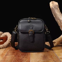 Shoulder Bag Feminina Dália Preta, Bolsa Transversal Feminina, Bolsa de Ombro Feminina, Bolsa de Couro, Shoulder Bag