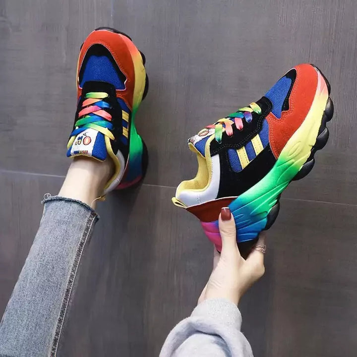 Tênis Colorido Feminino Confort Rainbow 12