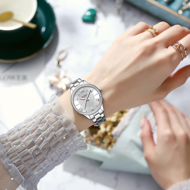 Relógio Feminino Quartzo Modelo Luxury Strass - Machimelo 2