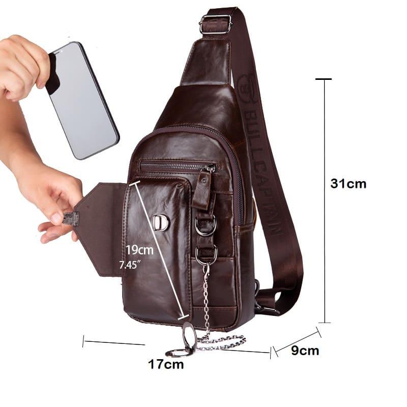 Shoulder Bag De Couro Transversal Com Suporte Para Celular - Machimelo 4